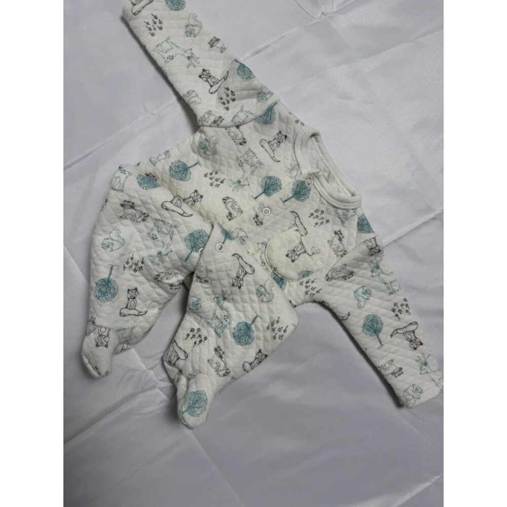 Baby Boy Holiday Quilted Sleeper Onesie Kyle & Deena 3M